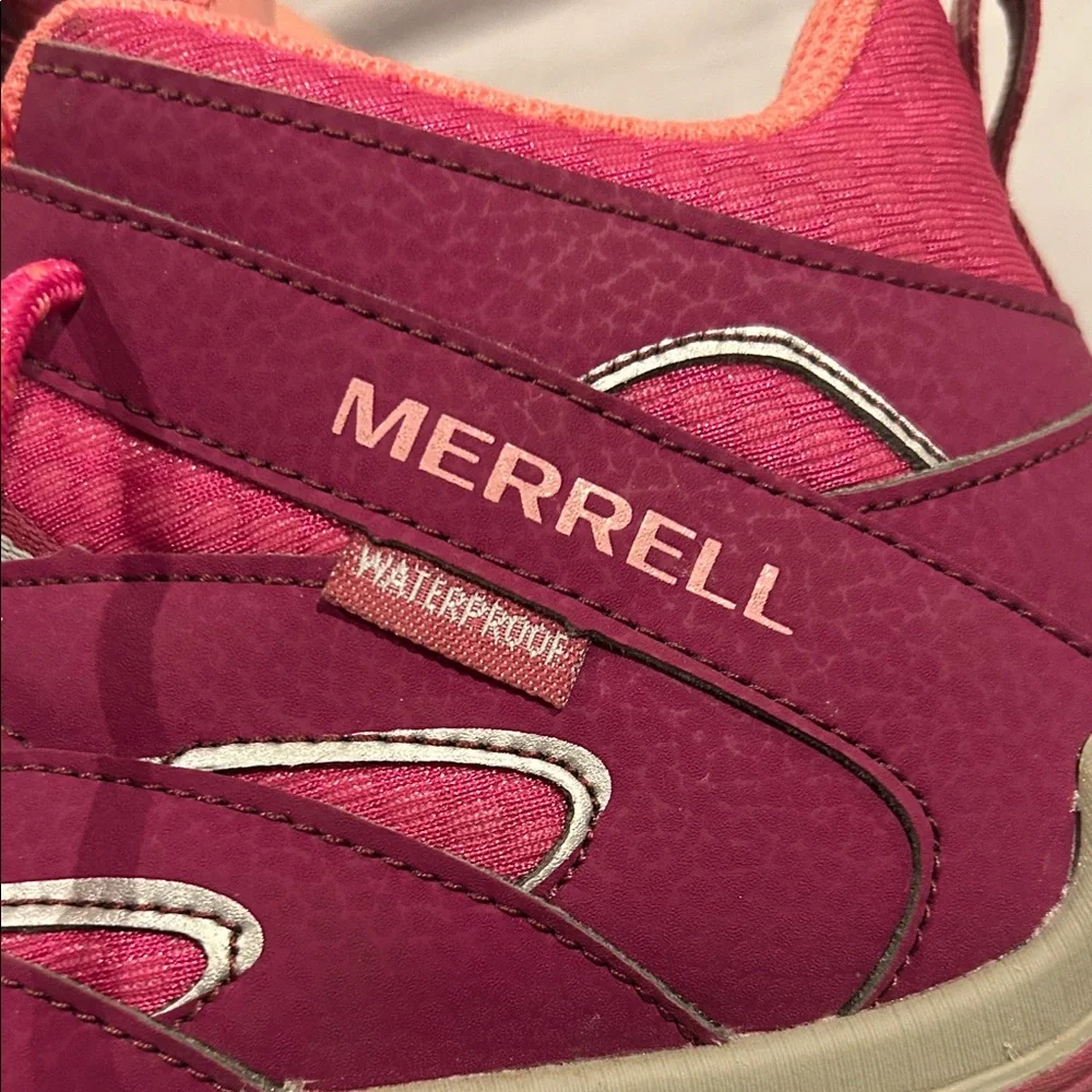 Merrell Girl’s Magenta and Coral Trail Booties - Picture 2 of 5